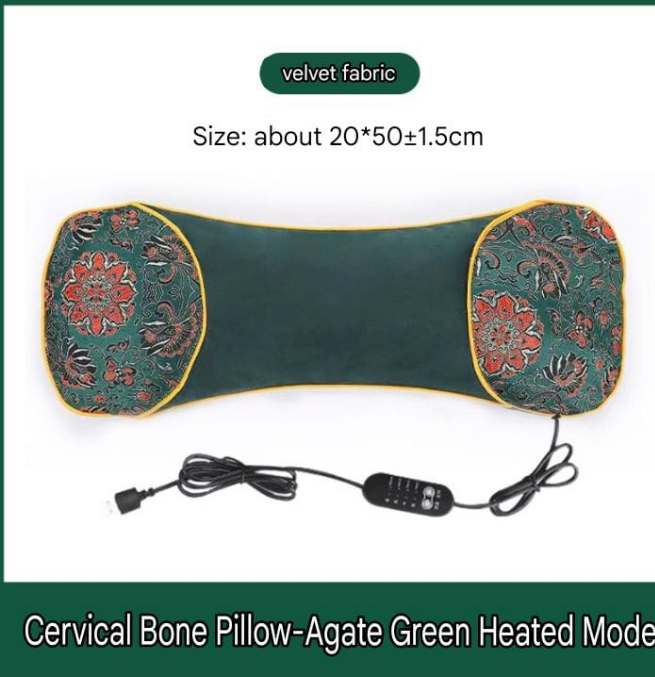 Electric heated mugwort bone pillow with USB