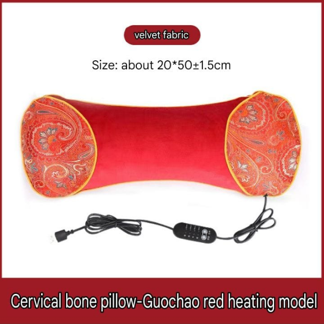 Electric heated mugwort bone pillow with USB
