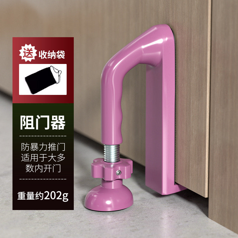 It can protect the single girl who is living alone in the room. Adjustable door blocker hotel security single-living anti-theft home door blocking door stopper female portable. It give you the time to find the help in case.