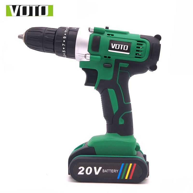 VOTO rechargeable hand drill 20V two-speed electric screwdriver lithium electric drill household multi-function impact drill