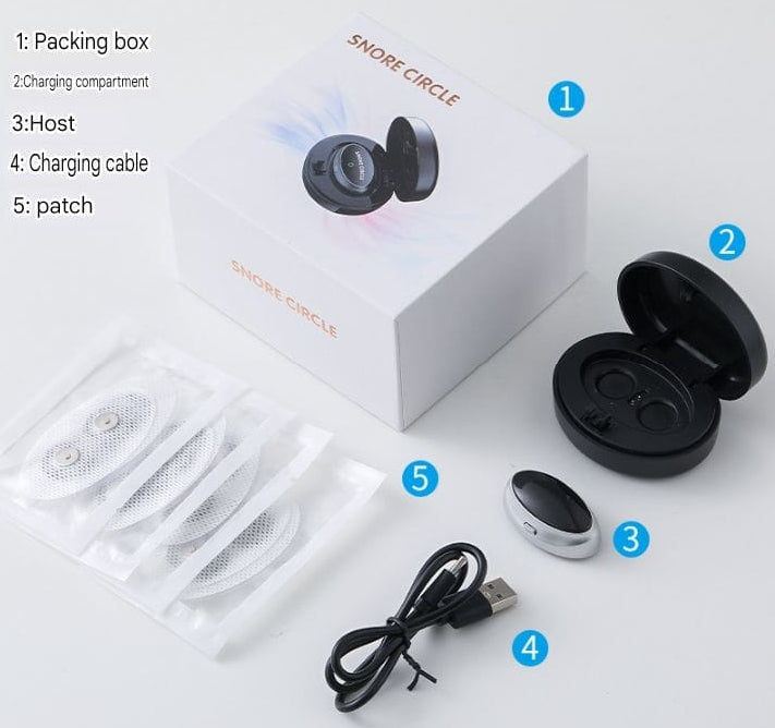 New intelligent snoring device, portable electric anti-snoring device, home double pulse throat snoring device