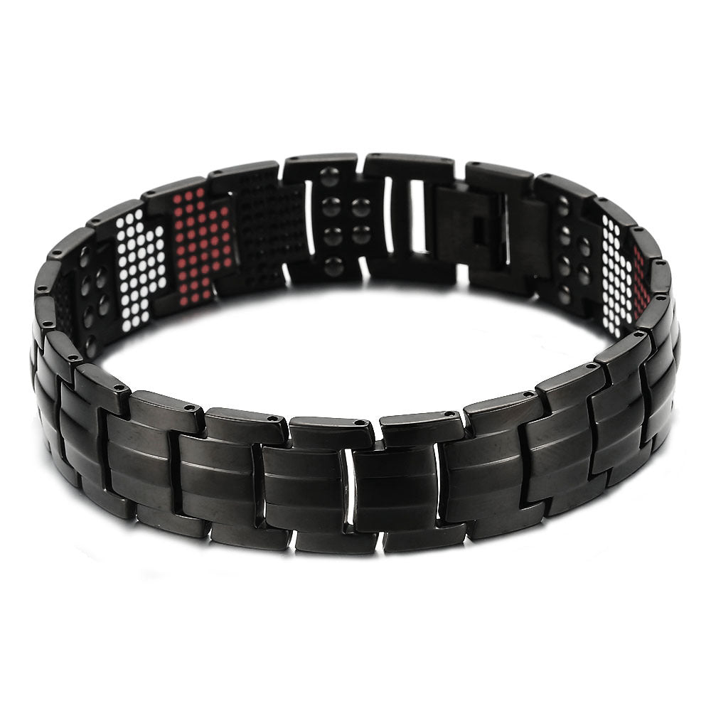 Bracelet 15*210mm Health Bracelet Pure Titanium Magnetic Germanium Ion Health Element Bracelet