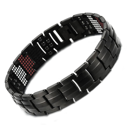 Bracelet 15*210mm Health Bracelet Pure Titanium Magnetic Germanium Ion Health Element Bracelet