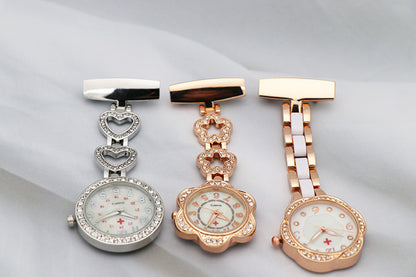 Waterproof nurse watch with luminous hands, pocket watch, large dial, wall watch, fashionable round lettering, medical pin, chest watch, wholesale