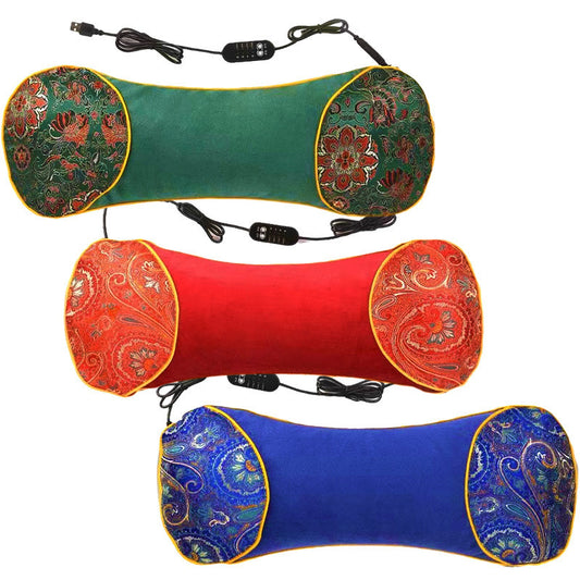 Electric heated mugwort bone pillow with USB