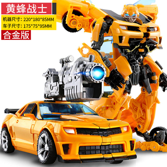 Transformation toy model car King Kong robot wasp dinosaur steel cable figure alloy genuine children boy