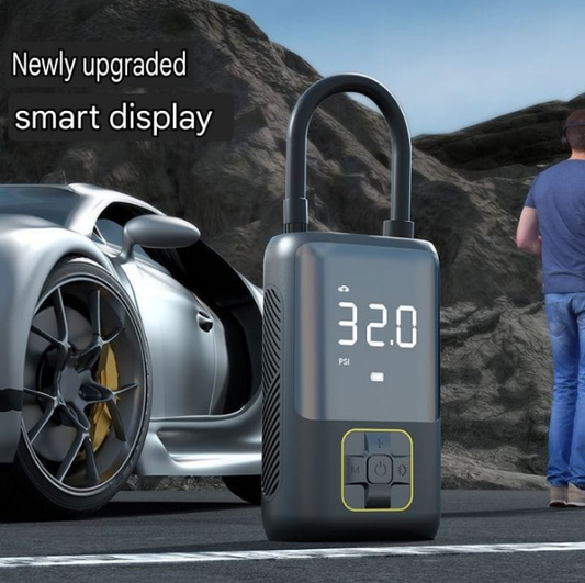 Car Air Pump Portable Mini Self-propelled Electric Tire Inflator Handheld Wireless Charging Digital Display Air Pump