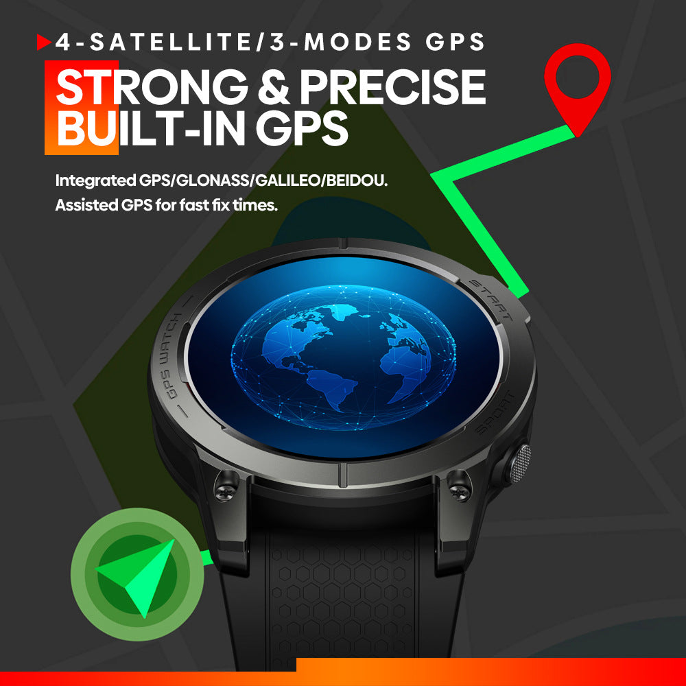 Zeblaze stratos3 cross-border smart watch GPS movement track Bluetooth call health AMOLED screen