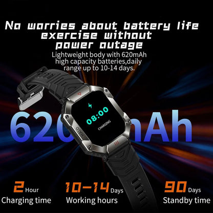 New KR80 smart watch Bluetooth call three-proof outdoor compass real-time air pressure needle KR80 smart watch