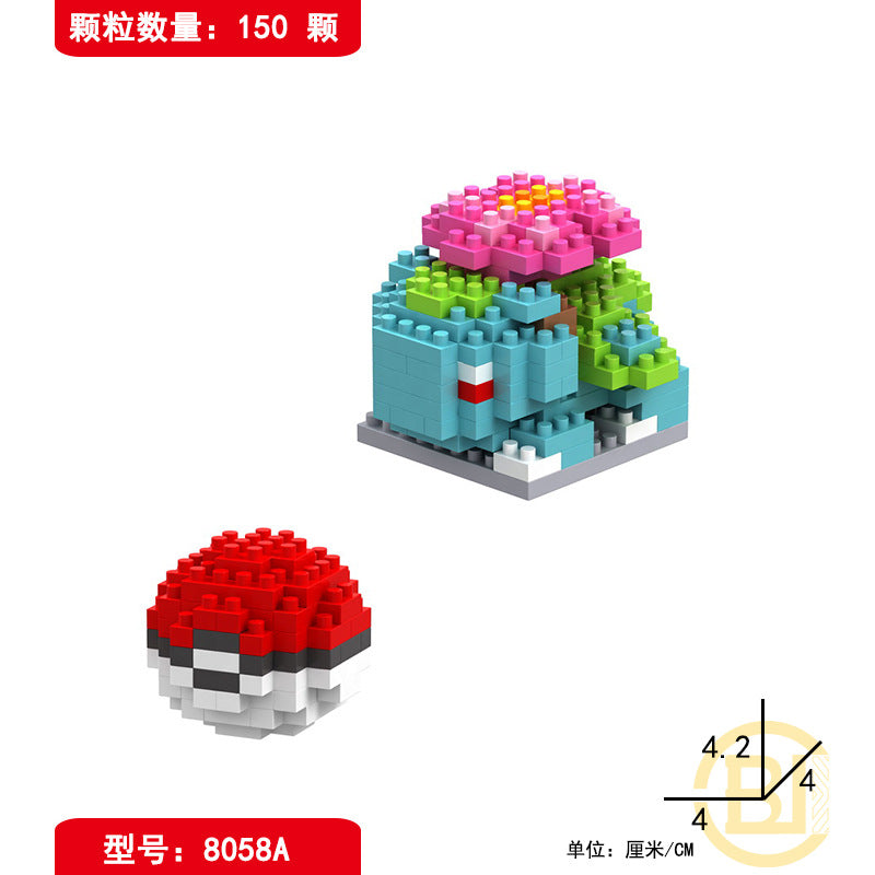 LBYU Le Baiyu Pokemon Pokémon Pokémon Diamond Particle Micro-building Block Toy Three-dimensional Puzzle
