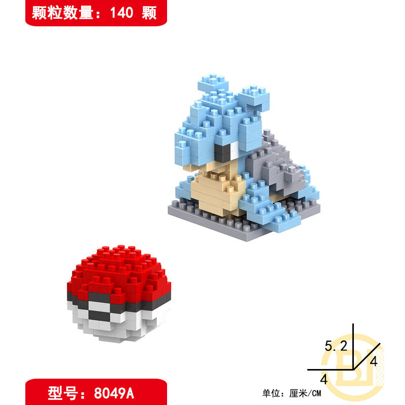 LBYU Le Baiyu Pokemon Pokémon Pokémon Diamond Particle Micro-building Block Toy Three-dimensional Puzzle