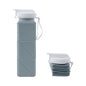 Silicone sports water cup outdoor portable water cup food grade telescopic cup square silicone folding water cup 620ml