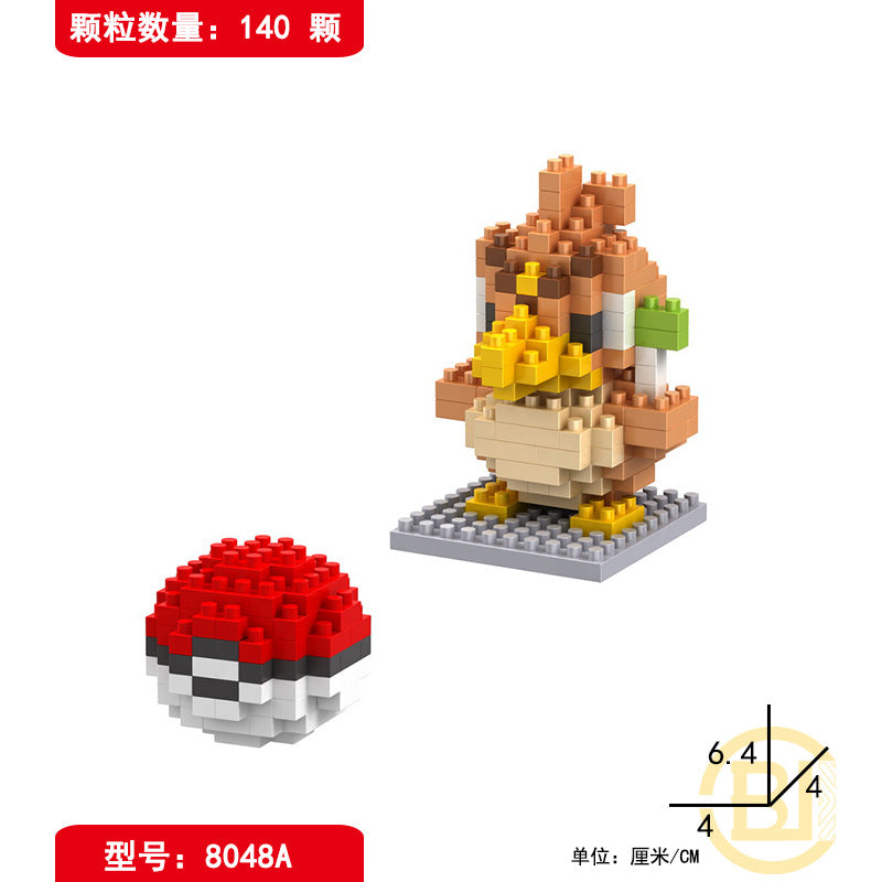 LBYU Le Baiyu Pokemon Pokémon Pokémon Diamond Particle Micro-building Block Toy Three-dimensional Puzzle