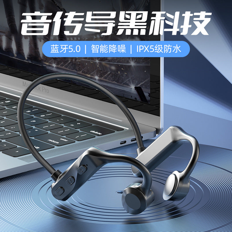 Black technology k69 concept bone conduction bluetooth earphones, neck-hung neck sports running painless wearing cross-border new products