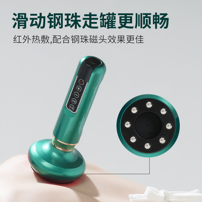 Electric scraping instrument home health massage dredging meridian cupping device hot compress physiotherapy sucking sha machine gravity operator