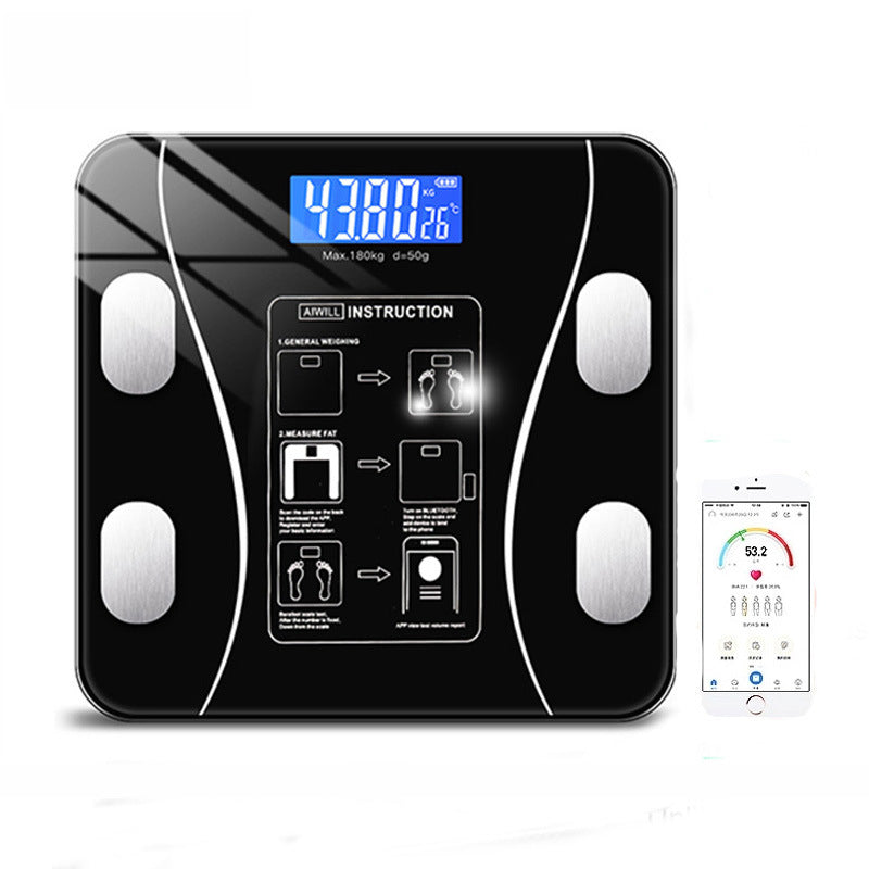 The new smart bluetooth electronic scale is issued on behalf of the weight scale home APP human health weighing body fat measurement cross-border