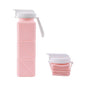 Silicone sports water cup outdoor portable water cup food grade telescopic cup square silicone folding water cup 620ml