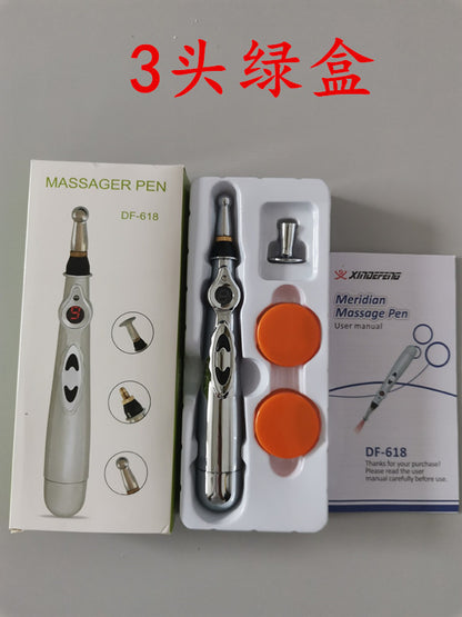 Multi-functional micro-electric meridian acupuncture pen electricity pulse health massage acupoint stick rechargeable acupoint meridian pen physiotherapy instrument