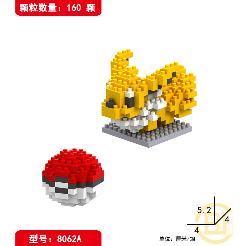 LBYU Le Baiyu Pokemon Pokémon Pokémon Diamond Particle Micro-building Block Toy Three-dimensional Puzzle