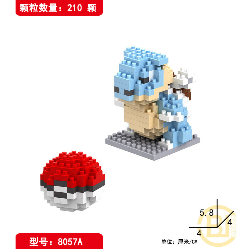 LBYU Le Baiyu Pokemon Pokémon Pokémon Diamond Particle Micro-building Block Toy Three-dimensional Puzzle