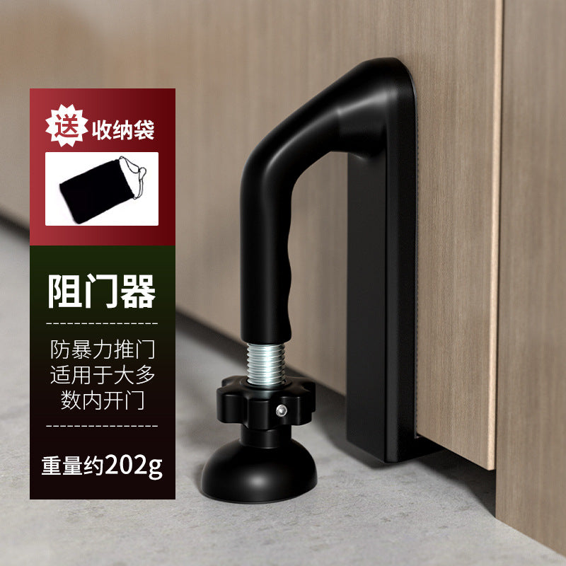 It can protect the single girl who is living alone in the room. Adjustable door blocker hotel security single-living anti-theft home door blocking door stopper female portable. It give you the time to find the help in case.
