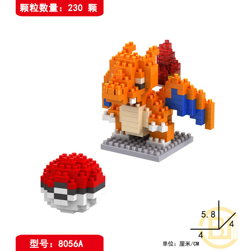 LBYU Le Baiyu Pokemon Pokémon Pokémon Diamond Particle Micro-building Block Toy Three-dimensional Puzzle