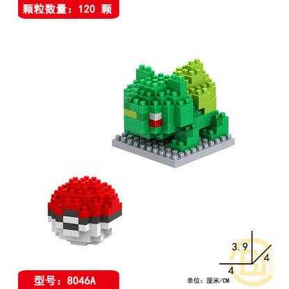 LBYU Le Baiyu Pokemon Pokémon Pokémon Diamond Particle Micro-building Block Toy Three-dimensional Puzzle