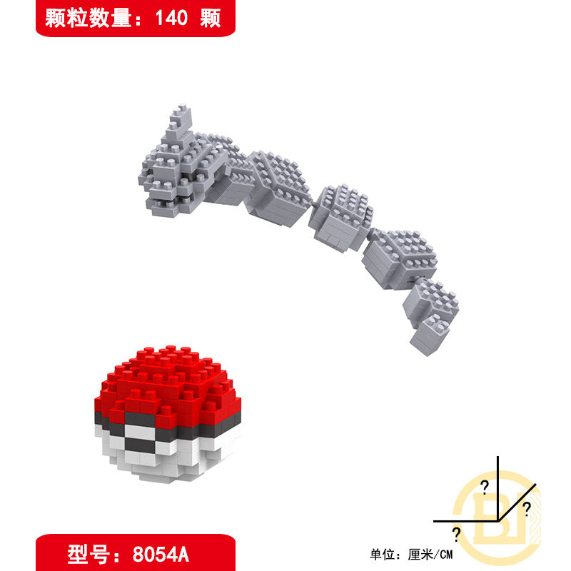 LBYU Le Baiyu Pokemon Pokémon Pokémon Diamond Particle Micro-building Block Toy Three-dimensional Puzzle