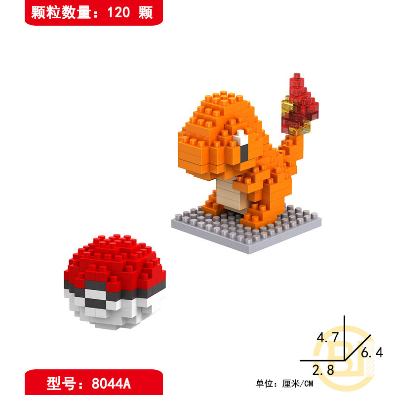 LBYU Le Baiyu Pokemon Pokémon Pokémon Diamond Particle Micro-building Block Toy Three-dimensional Puzzle