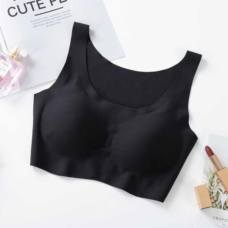 Same style bra without steel ring vest bra seamless ice silk bra underwear women's sexy bra gathered