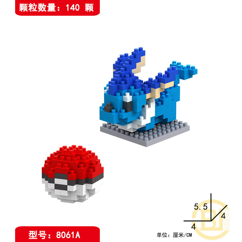 LBYU Le Baiyu Pokemon Pokémon Pokémon Diamond Particle Micro-building Block Toy Three-dimensional Puzzle
