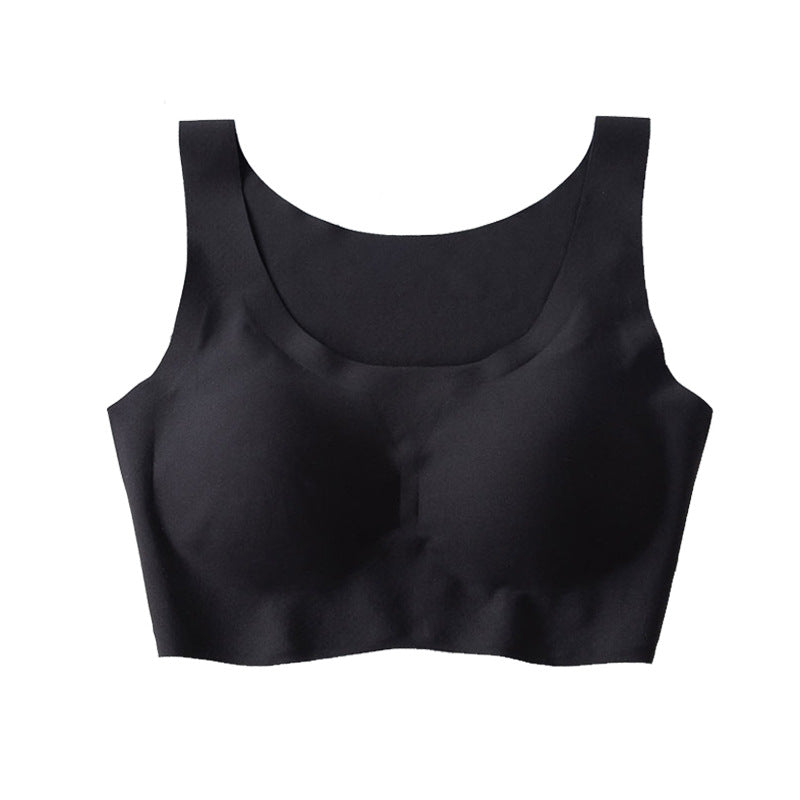 Same style bra without steel ring vest bra seamless ice silk bra underwear women's sexy bra gathered