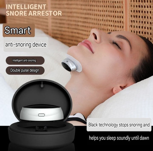 New intelligent snoring device, portable electric anti-snoring device, home double pulse throat snoring device